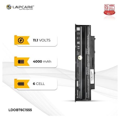 Lapcare 6-Cell 4000 mAh 11.1V Laptop Battery Designed for Dell 15R (LDOBT6C1555)-1