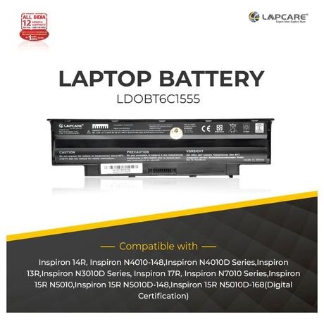 Lapcare 6-Cell 4000 mAh 11.1V Laptop Battery Designed for Dell 15R (LDOBT6C1555)-3