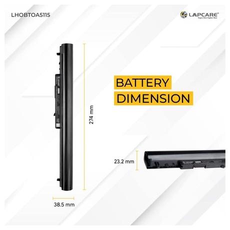 Lapcare 4-Cell 2000 mAh 14.4V Laptop Battery Designed for HP OA04 (LHOBTOA5115)-3