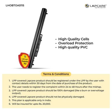 Lapcare 4-Cell 2000 mAh 14.4V Laptop Battery Designed for HP OA04 (LHOBTOA5115)-5