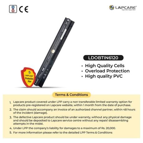 Lapcare 4-Cell 2000 mAh 14.8V Laptop Battery Designed for Dell 3451 4C 78V9D (LDOBTIN6120)-2