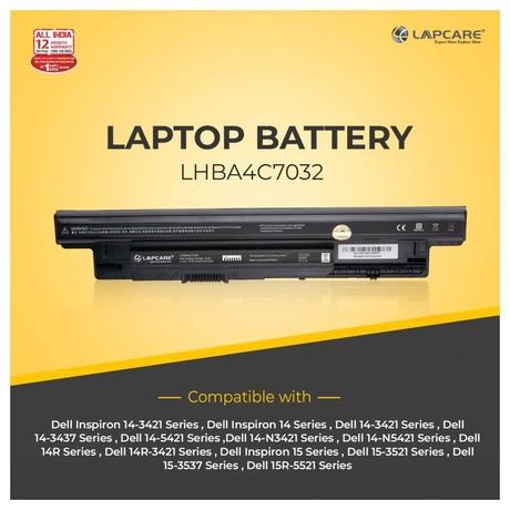 Lapcare 4-Cell 2000 mAh 14.8V Laptop Battery Designed for Dell 3521 4C (LHBA4C7032)-4