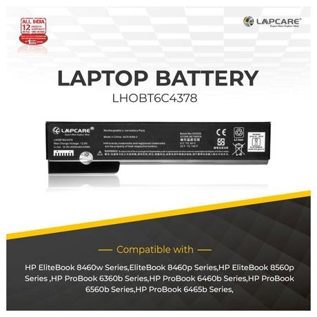 Lapcare 6-Cell 4000 mAh 10.8V Laptop Battery Designed for HP EliteBook 8460P (LHOBT6C4378)-2