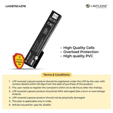 Lapcare 6-Cell 4000 mAh 10.8V Laptop Battery Designed for HP EliteBook 8460P (LHOBT6C4378)-3