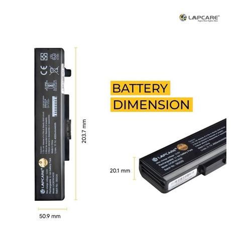 Lapcare LVOBT6C4235 6-Cell 4000mAh Laptop Battery, Black-3