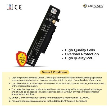 Lapcare LVOBT6C3432 6-Cell 4000mAh Laptop Battery, Black-5