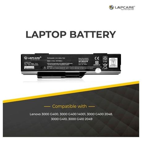Lapcare LVOBT6C1644 6-Cell 4000mAh Laptop Battery , Black-4