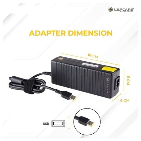 Lapcare LVOADNB7349 Laptop Power Adapter with Over Current Protection, Black-2