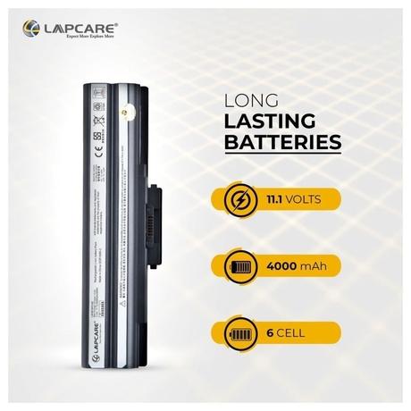 Lapcare LSOBTBP2162 6-Cell 4000mAh Laptop Battery, Black-2