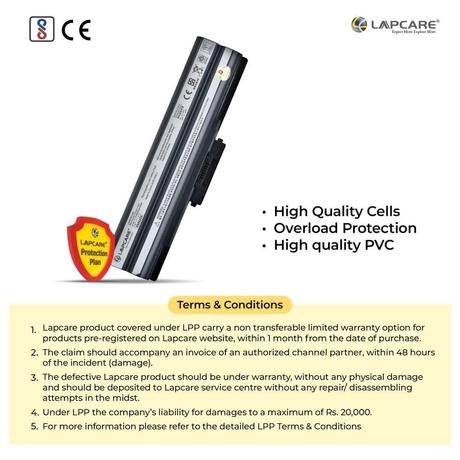 Lapcare LSOBTBP2162 6-Cell 4000mAh Laptop Battery, Black-5