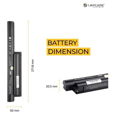 Lapcare LSOBT6C3540 6-Cell 4000mAh Laptop Battery, Black-2