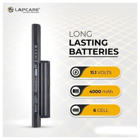 Lapcare LSOBT6C2423 6-Cell 4000mAh Laptop Battery, Black-2