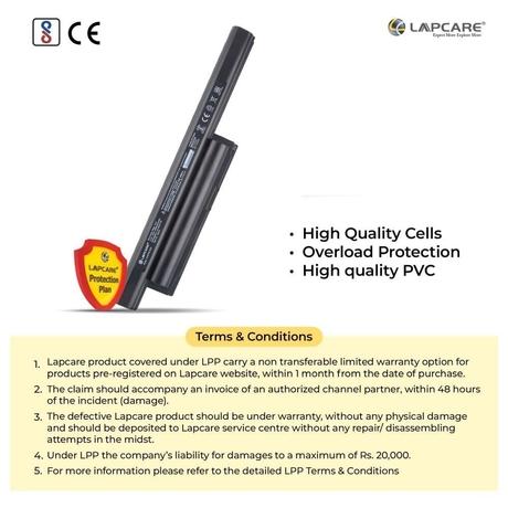 Lapcare LSOBT6C2423 6-Cell 4000mAh Laptop Battery, Black-5