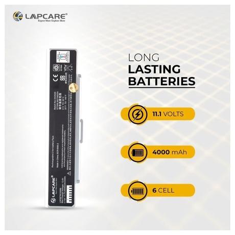 Lapcare LSOBT6C2099 6-Cell 4000mAh Laptop Battery, Silver-2