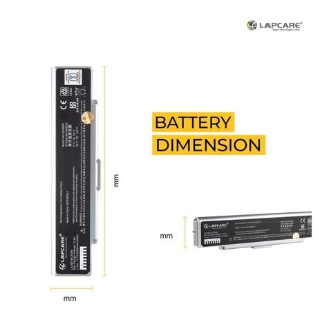 Lapcare LSOBT6C2099 6-Cell 4000mAh Laptop Battery, Silver-3