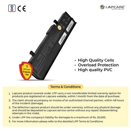 Lapcare LROBTAS3544 6-Cell 4000mAh Laptop Battery, Black-5