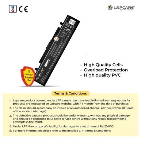Lapcare LROBT6C3311 6-Cell 4000mAh Laptop Battery, Black-5