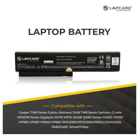 Lapcare LROBT6C1722 6-Cell 4000mAh Laptop Battery, Black-4