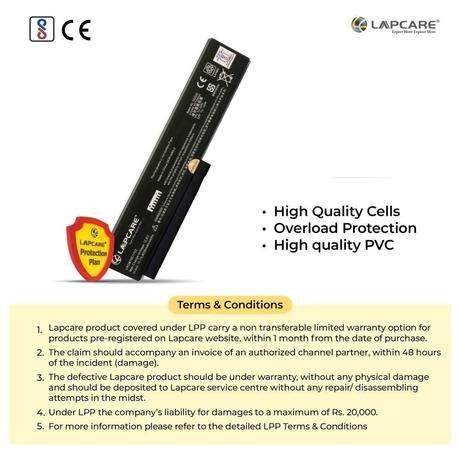 Lapcare LROBT6C1722 6-Cell 4000mAh Laptop Battery, Black-5