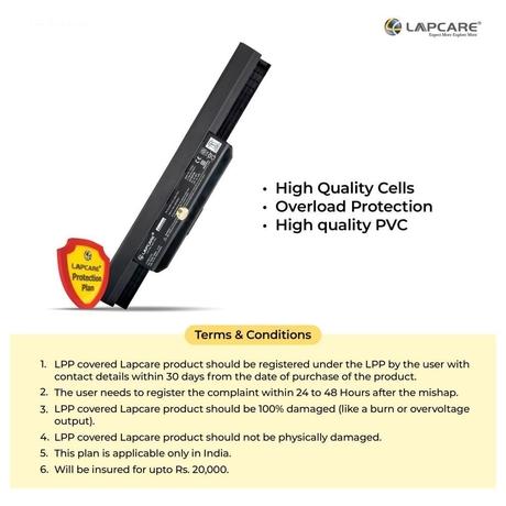 Lapcare LROB6C3539 6-Cell 4000mAh Laptop Battery, Black-4