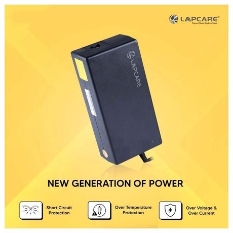 Lapcare LOADWV7345 Laptop Power Adapter with Over Current Protection, Black-3