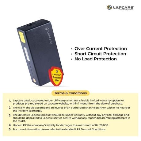 Lapcare LOADWV7345 Laptop Power Adapter with Over Current Protection, Black-5