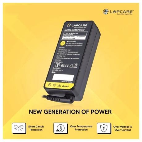 Lapcare LOADPR7370 Laptop Power Adapter with Over Current Protection, Black-3