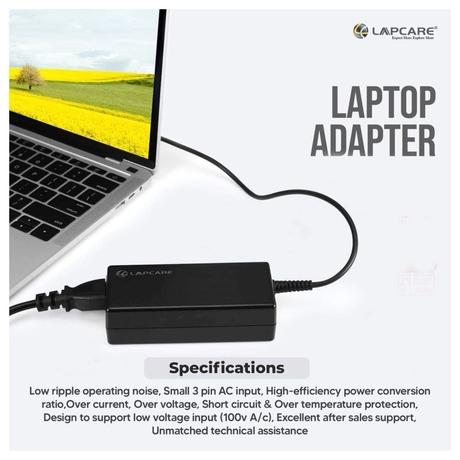 Lapcare LOADPR7370 Laptop Power Adapter with Over Current Protection, Black-4