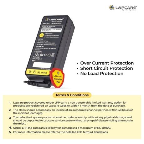 Lapcare LOADPR7370 Laptop Power Adapter with Over Current Protection, Black-5