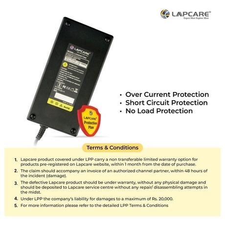 Lapcare LOADAF7344 Laptop Power Adapter with Over Current Protection, Black-5