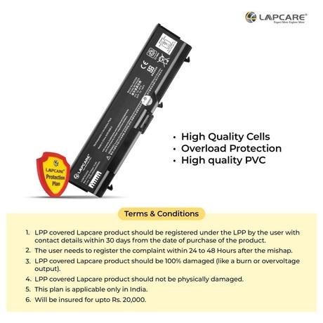 Lapcare LIOBT6C2202 6-Cell 4000mAh Laptop Battery, Black-5