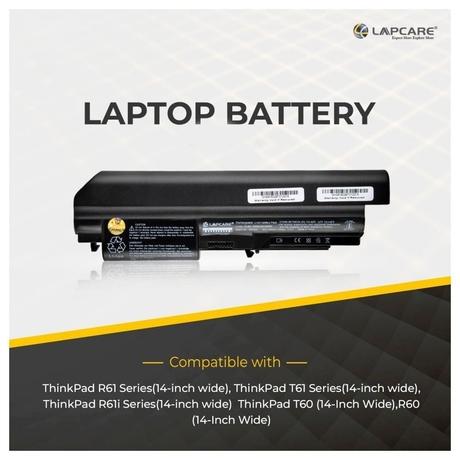 Lapcare LIOBT6C1645 6-Cell 4000mAh Laptop Battery, Black-4