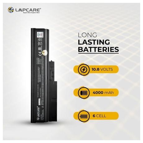 Lapcare LIOBT6C1638 6-Cell 4000mAh Laptop Battery, Black-2