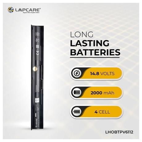 Lapcare LHOBTPV6112 4-Cell 2000mAh Laptop Battery, Black-1