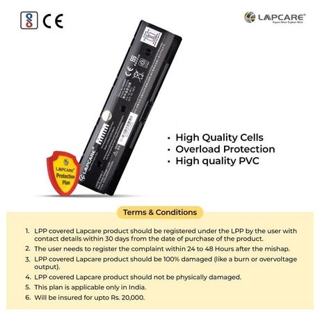 Lapcare LHOBTEN4617 6-Cell 4000mAh Laptop Battery, Black-5