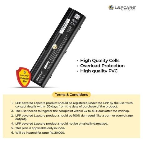 Lapcare LHOBT6C1593 Rechargeable Lithium-ion (Li-Ion) Laptop Battery with 6-Cell, Black-5