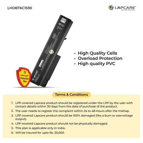 Lapcare LHOBT6C1590 Rechargeable Lithium-ion (Li-Ion) Laptop Battery with 6-Cell, Black-5