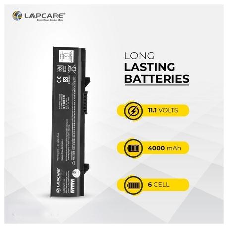 Lapcare LDOBTMT2153 6-Cell 4000mAh Laptop Battery, Black-1