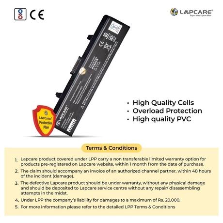 Lapcare LDOBT6C2045 4000mAh 6-Cell Laptop Battery, Black-4