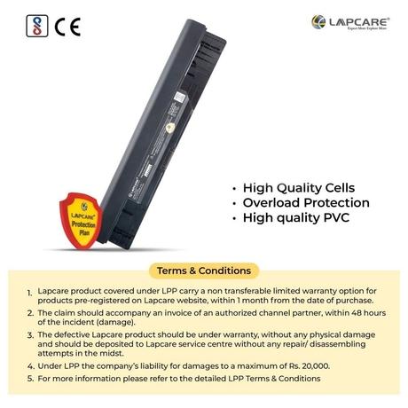 Lapcare LDOBT6C2043 4000mAh 6-Cell Laptop Battery, Black-5