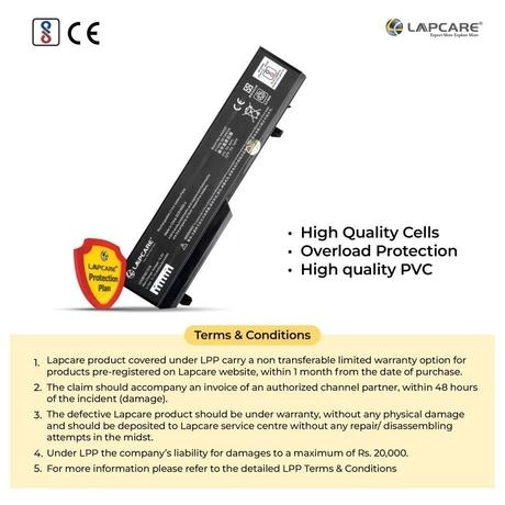 Lapcare LDOBT6C1578 4000mAh 6-Cell Laptop Battery, Black-5