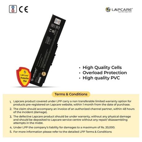 Lapcare LDOBT6C1567 4000mAh 6-Cell Laptop Battery, Black-5