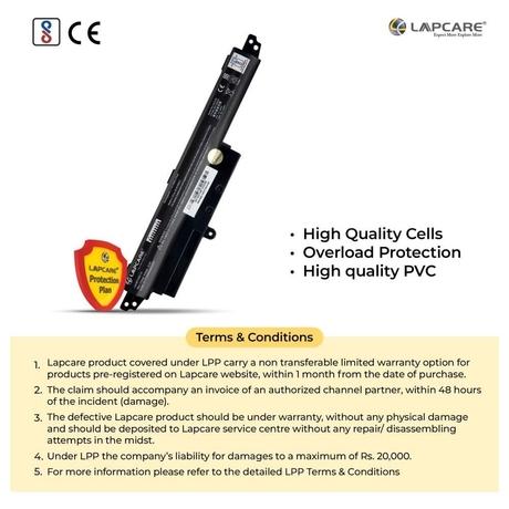 Lapcare LAOBTVO6115 3-Cell 2000mAh Laptop Battery, Black-5