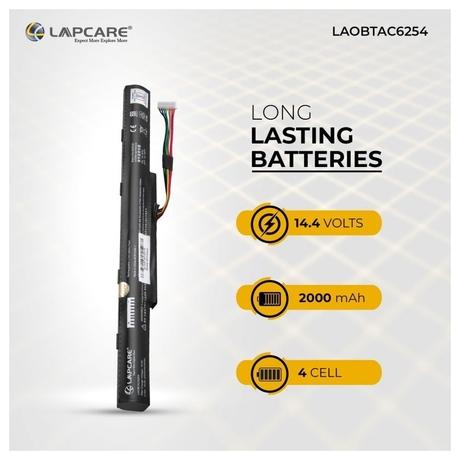Lapcare LAOBTAC6254 4-Cell 2000mAh Laptop Battery, Black-1