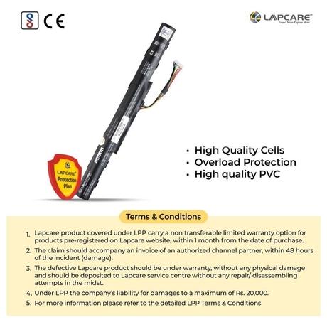 Lapcare LAOBTAC6254 4-Cell 2000mAh Laptop Battery, Black-5