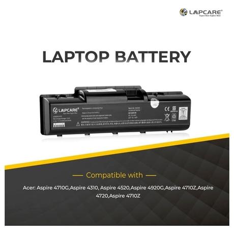 Lapcare LAOBT6C1670 6-Cell 4000mAh Laptop Battery, Black-2
