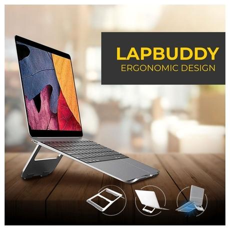 Lapcare LapBuddy LSE-004 Aluminium Laptop Stand for Upto 39.62 cm (15.6 inch) Laptop, Silver-3