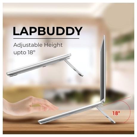 Lapcare LapBuddy LSE-004 Aluminium Laptop Stand for Upto 39.62 cm (15.6 inch) Laptop, Silver-5