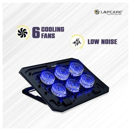 Lapcare Chillmate Pro LPC-113 Laptop Cooling Pad with 6 Fans for Upto 48.26 cm (19 inch) Laptop, Black-5