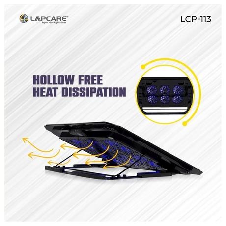 Lapcare Chillmate Pro LPC-113 Laptop Cooling Pad with 6 Fans for Upto 48.26 cm (19 inch) Laptop, Black-7